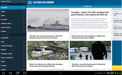 La Voix du Nord sur iPad et tablette Android