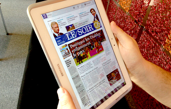 Le Soir sur tablette Android