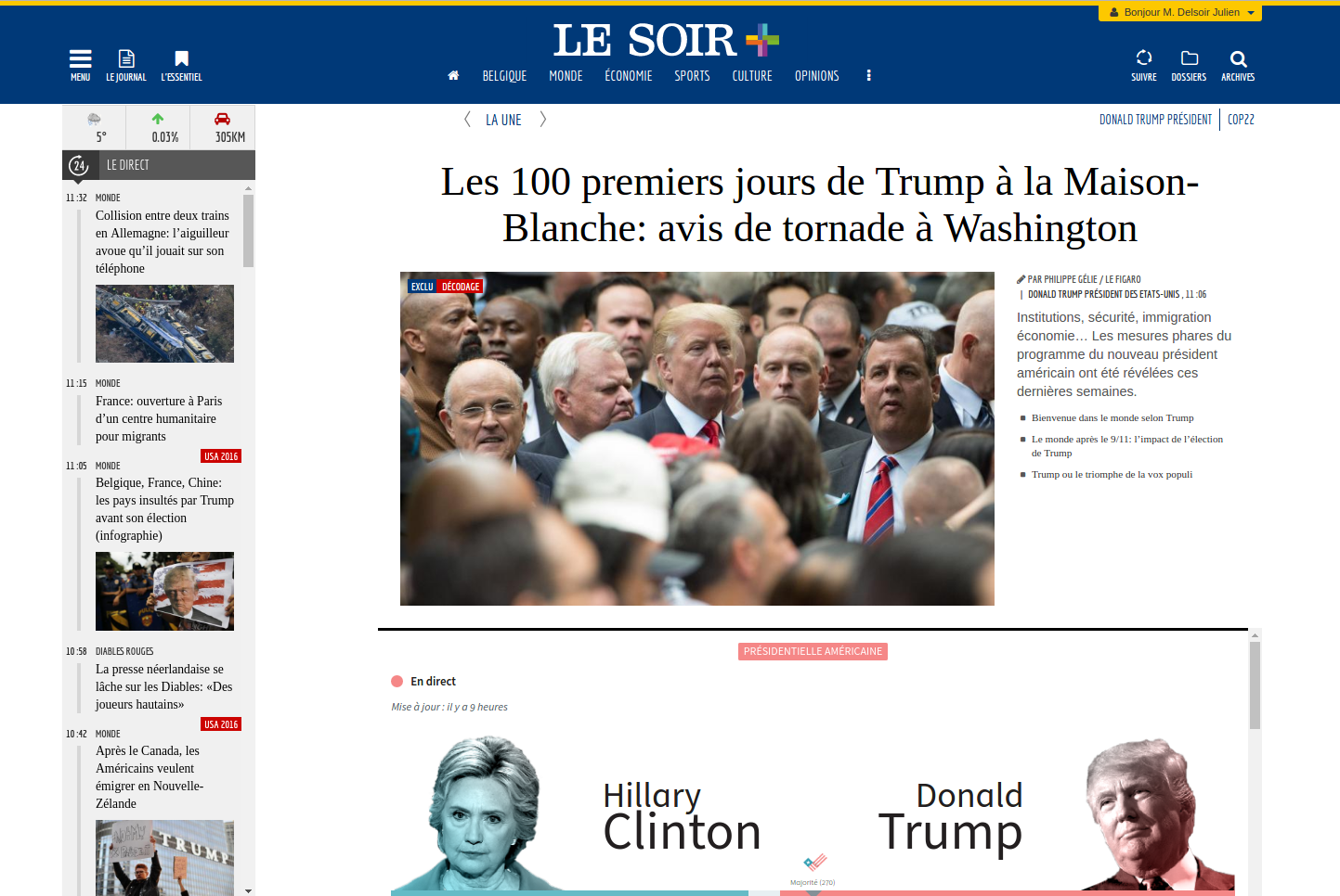 Elections USA 2016: record d’audience sur lesoir.be