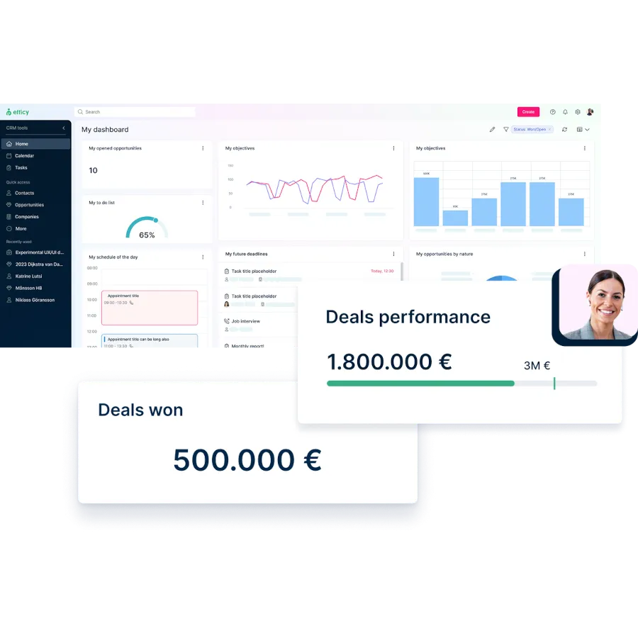 Efficy ce sont des solutions CRM et MarTech